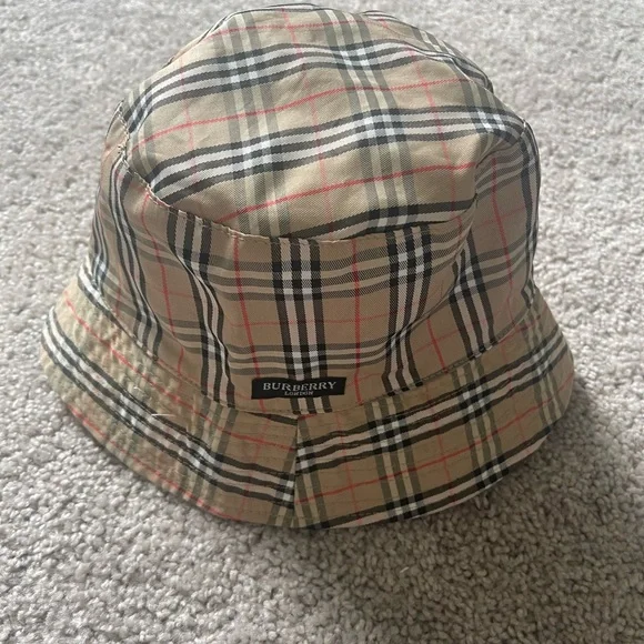Burberry Beige and Black Check Bucket Hat Burberry Beige Vintage Check Bucket Hat Burberry main image 4